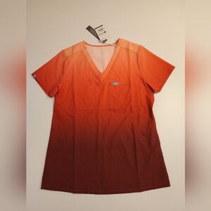 Figs FreeX XS Ombre Sunrise Women's Catarina Scrub Top - Very Rare